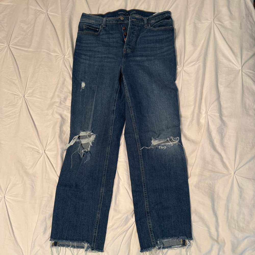 Old Navy Extra High-Rise Sky-Hi Straight Jeans
